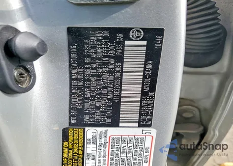 2005 Toyota Camry Le z USA, uszkodzony, nr VIN 4T1BE32KX5U080896